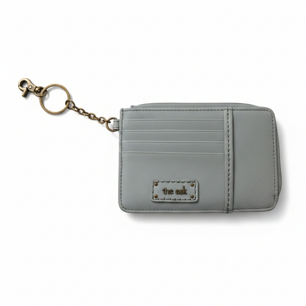 The Sak Light Gray/Green Key & Card Holder
